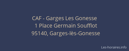 CAF - Garges Les Gonesse