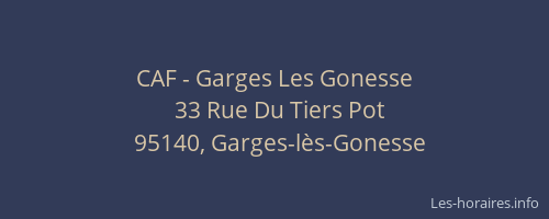 CAF - Garges Les Gonesse