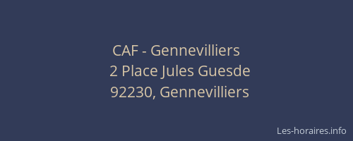 CAF - Gennevilliers