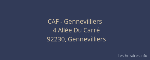 CAF - Gennevilliers