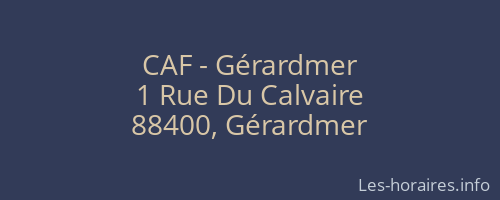 CAF - Gérardmer