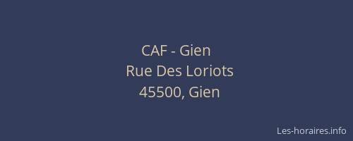CAF - Gien