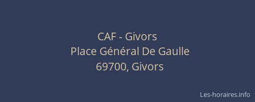 CAF - Givors
