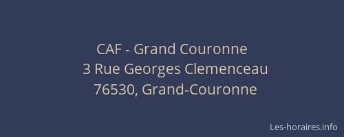 CAF - Grand Couronne