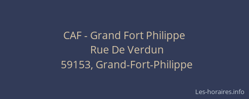 CAF - Grand Fort Philippe