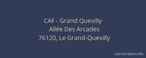 CAF - Grand Quevilly