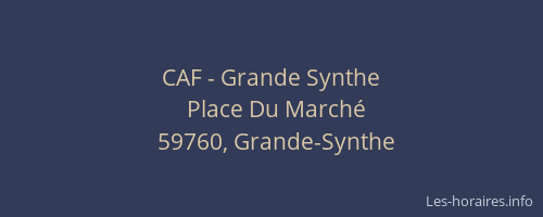 CAF - Grande Synthe