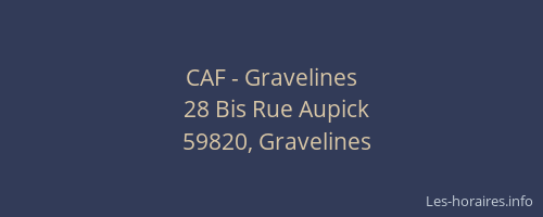 CAF - Gravelines