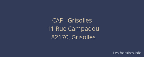 CAF - Grisolles