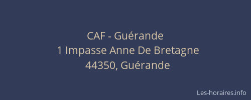 CAF - Guérande