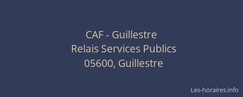 CAF - Guillestre