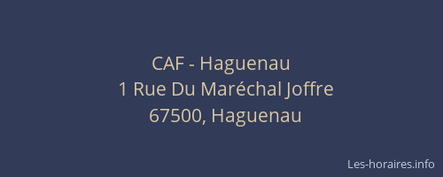 CAF - Haguenau