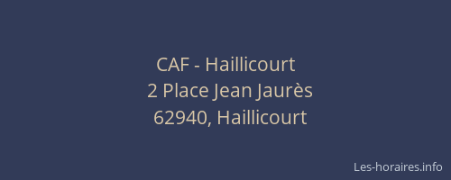 CAF - Haillicourt