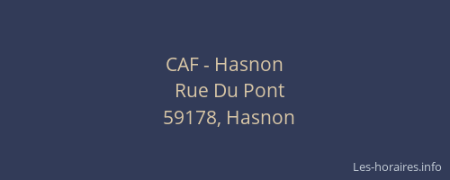 CAF - Hasnon