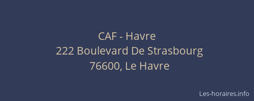 CAF - Havre