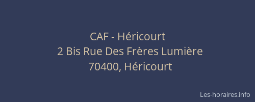 CAF - H&eacute;ricourt