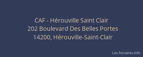 CAF - H&eacute;rouville Saint Clair