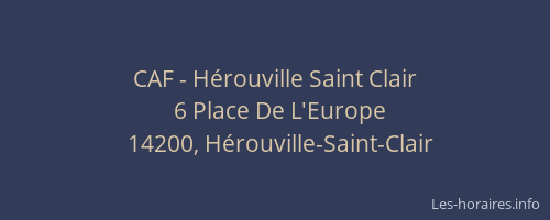 CAF - H&eacute;rouville Saint Clair