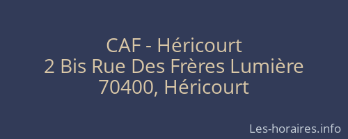 CAF - Héricourt