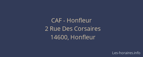 CAF - Honfleur