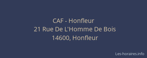 CAF - Honfleur