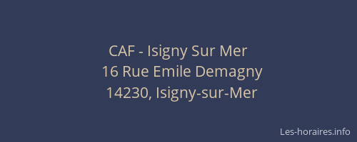 CAF - Isigny Sur Mer