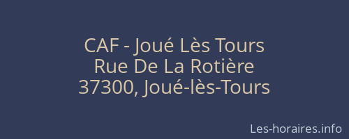 CAF - Joué Lès Tours