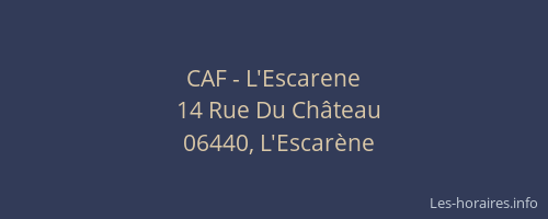 CAF - L'Escarene