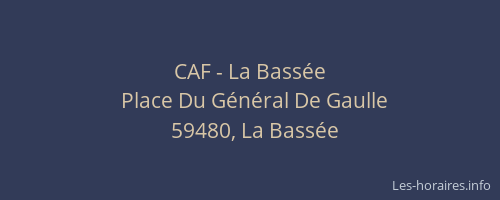 CAF - La Bassée