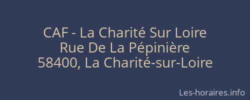 CAF - La Charité Sur Loire