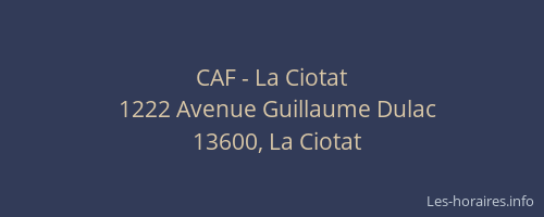 CAF - La Ciotat