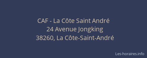 CAF - La Côte Saint André