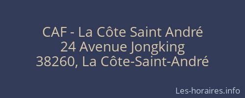 CAF - La Côte Saint André