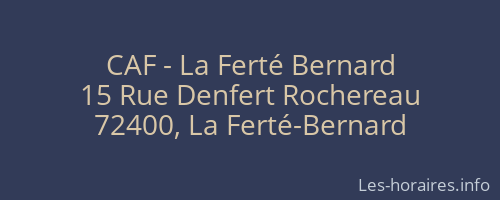 CAF - La Ferté Bernard