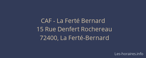 CAF - La Ferté Bernard