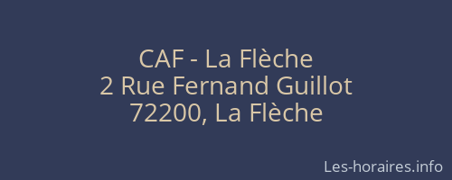 CAF - La Flèche