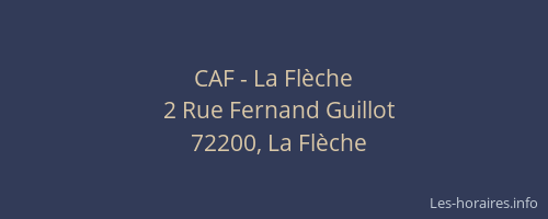 CAF - La Flèche