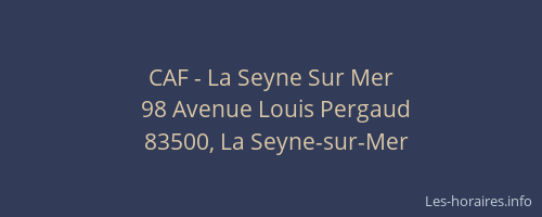 CAF - La Seyne Sur Mer