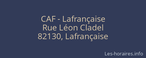 CAF - Lafran&ccedil;aise