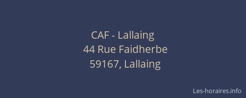CAF - Lallaing