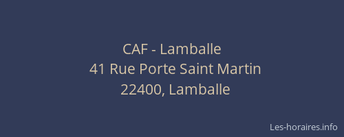 CAF - Lamballe