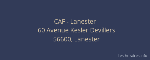 CAF - Lanester