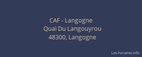 CAF - Langogne