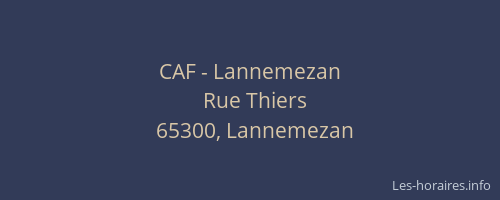 CAF - Lannemezan