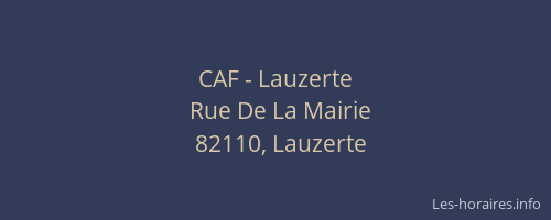 CAF - Lauzerte