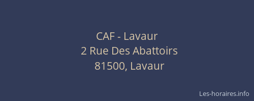 CAF - Lavaur