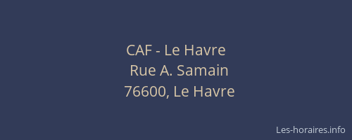CAF - Le Havre