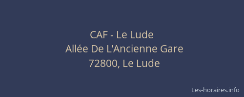 CAF - Le Lude