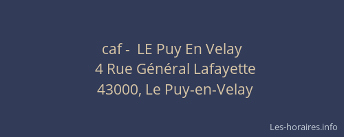 caf -  LE Puy En Velay