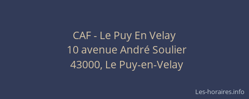 CAF - Le Puy En Velay